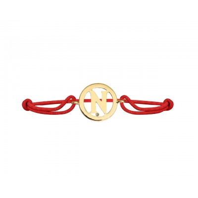 Alphabet N Gold Bracelet
